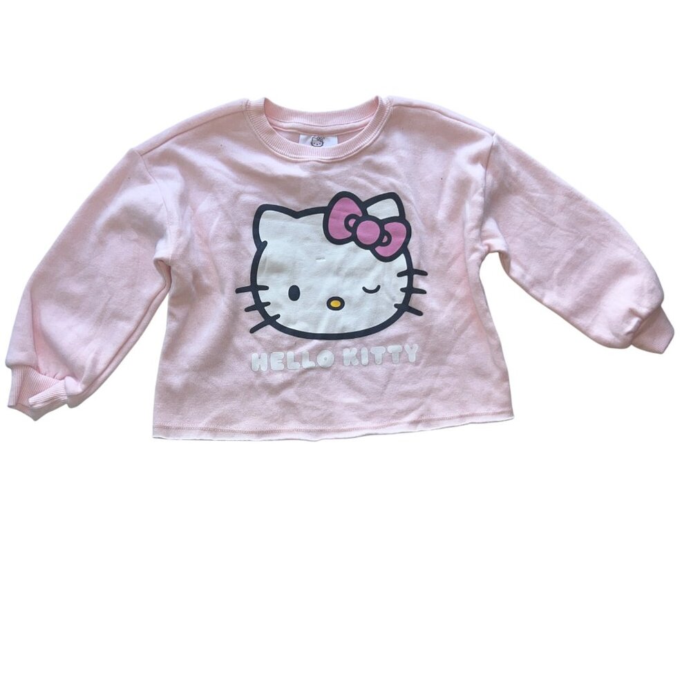 Grayson Mini Hello Kitty Pink Sweatshirt 55% Cotton 45% Polyester Toddler Sz 3T